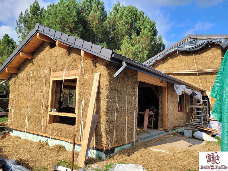 Maison paille à Guillos en Gironde (33)